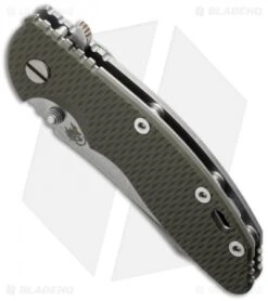 Hinderer Knives XM-18 3.5 Skinner Frame Lock Knife OD Green (Stonewash) -Benchmadess Zone hinderer xm 18 3 5 skinner od green bottom cm