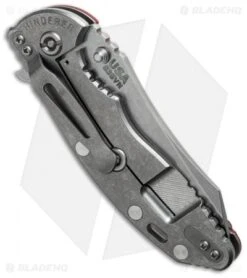 Hinderer Knives XM-18 3.5 Skinner Frame Lock Knife Red (Stonewash) -Benchmadess Zone hinderer xm 18 3 5 skinner red side cm
