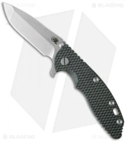Hinderer Knives XM-18 3.5 Spanto Flipper Knife Black/Green G-10 (Stonewash)