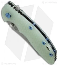 Hinderer Knives XM-18 3.5 Skinner Frame Lock Knife Jade + Blue (SW) -Benchmadess Zone hinderer xm 18 3 5 translucent blue ano bottom cm