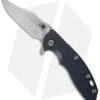 Hinderer Knives XM-18 3.5 Bowie Frame Lock Knife Black/Blue G-10 (Stonewash) -Benchmadess Zone hinderer xm 18 bowie blue black jm