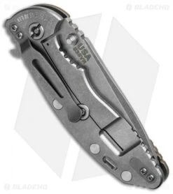 Hinderer Knives Fatty Edition XM-18 3.5 Spanto Flipper Coyote Brown (Stonewash) -Benchmadess Zone hinderer xm 18 fatty spanto coyote side cm