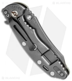 Hinderer Knives XM-18 3.5 Skinner Flipper Knife Natural G-10 (Anthracite SW) -Benchmadess Zone hinderer xm 18 jade gray dlc BHQ 37709 dl side