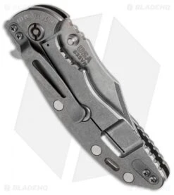 Hinderer Knives XM-18 3.5 Bowie Frame Lock Knife Black/Blue G-10 (Stonewash) -Benchmadess Zone hinderer xm side jm 1