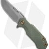 Rick Hinderer Custom Half Track Frame Lock Knife Green Ti (2.75" Working Finish) -Benchmadess Zone rick hinderer custom half track green working BHQ 36625 dl