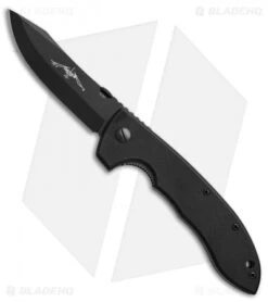 Vintage Emerson CQC-8 Bowie Liner Lock Knife G-10 (3.9" Black) 2004 *Collection*