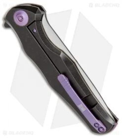 WE Knife Co. 601 Frame Lock Knife Black Titanium (3.75" Two-Tone) 7 WE Knife Co. 601 Frame Lock Knife Black Titanium (3.75" Two-Tone) -Benchmadess Zone we knife co 601 black two tone BLK BLK Line Satin BHQ 37504 jr side