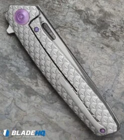 WE Knife Co. 604I Frame Lock Knife Titanium (3.8" Black, Satin) -Benchmadess Zone we knife co 604I ti BHQ 37782 er side