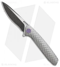 WE Knife Co. 604I Frame Lock Knife Titanium (3.8" Black, Satin)