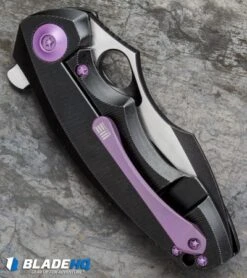 WE Knife Co. 605C Frame Lock Knife Black Titanium (3" Black, Satin) -Benchmadess Zone we knife co 605C black ti BHQ 37785 er side