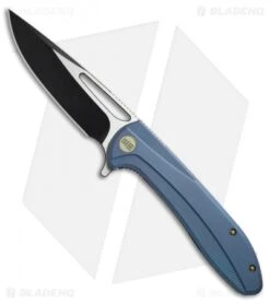 We Knife Co. Cirrus 615C Frame Lock Knife Blue Titanium (3.7" Black/Satin)