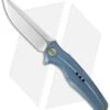 WE Knife Co. 601 Frame Lock Knife Blue Titanium (3.75" Satin) -Benchmadess Zone we knives 601 blue satin cm