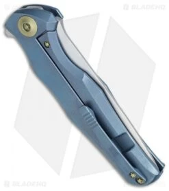 WE Knife Co. 601 Frame Lock Knife Blue Titanium (3.75" Satin) -Benchmadess Zone we knives 601 blue satin side cm