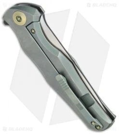 WE Knife Co. 601 Frame Lock Knife Green Titanium (3.75" Two-Tone) 7 WE Knife Co. 601 Frame Lock Knife Green Titanium (3.75" Two-Tone) -Benchmadess Zone we knives 601 green two tone side cm