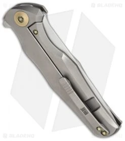 WE Knife Co. 601J Frame Lock Knife Gray Titanium (3.75" Satin) -Benchmadess Zone we knives 601 plain side cm